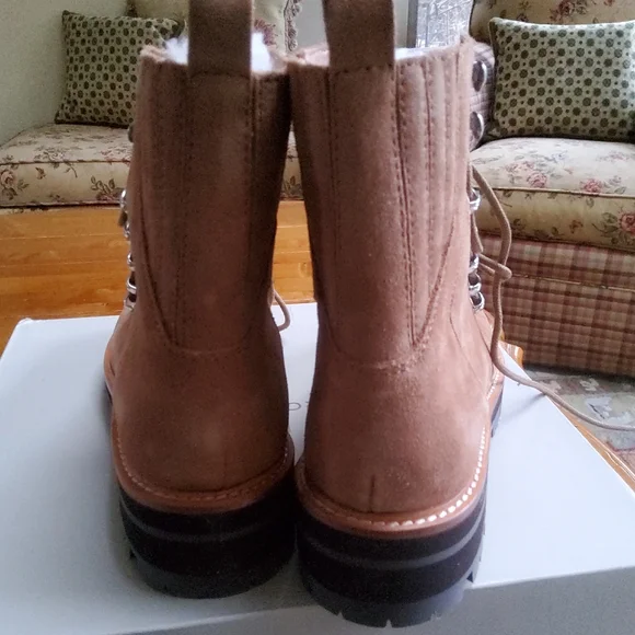 Women's Tan Lace-Up Boots - Picture 3 of 3